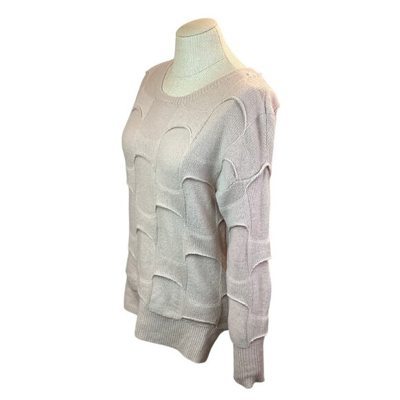Halogen Womens Geometric Textured Sweater MERINO WOOL/CASHMERE Size Small - Picture 6 of 8